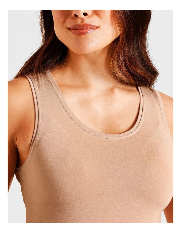 Soft Feel Tank in Beige image 2