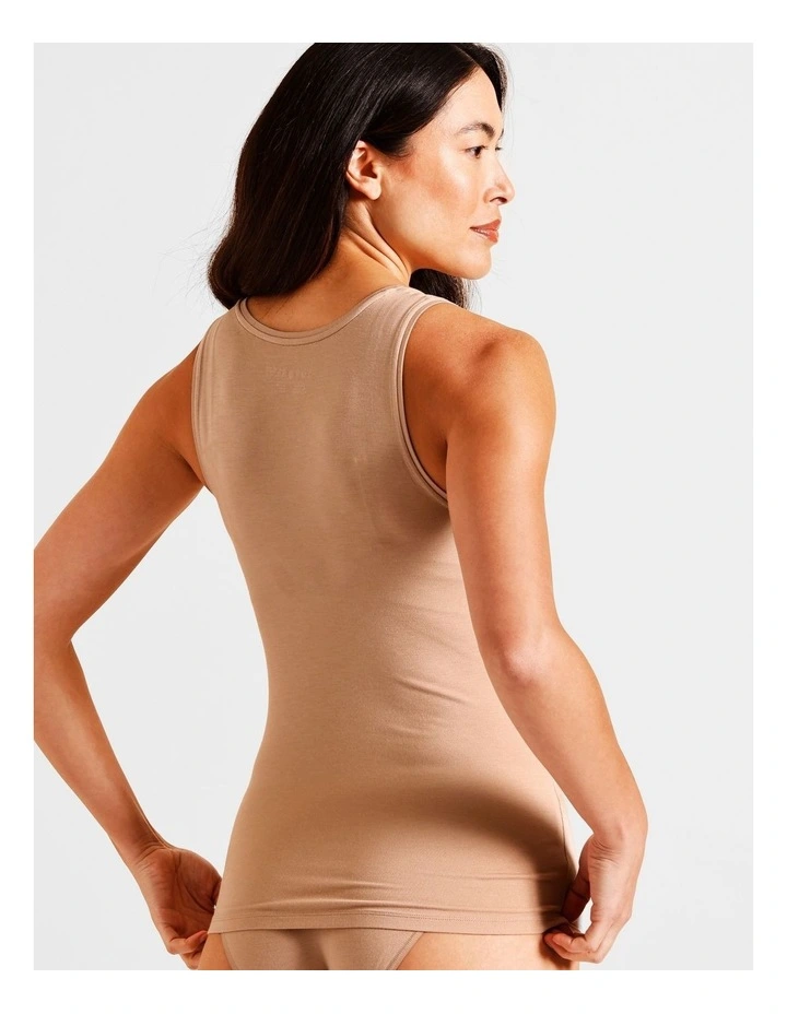 Soft Feel Tank in Beige image 4