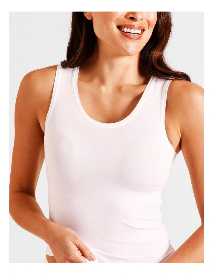 Soft Feel Tank in White image 3