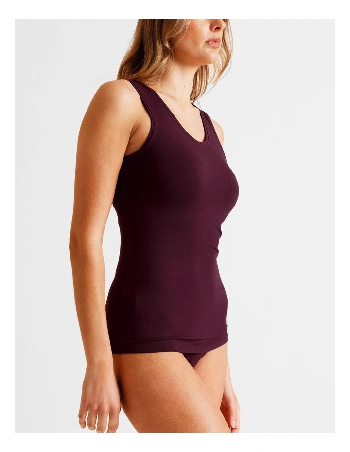 Soft Feel Tank in Plum image 3