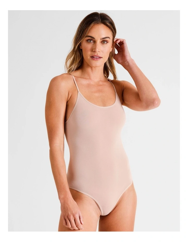 Seamless Bodysuit in Beige image 1