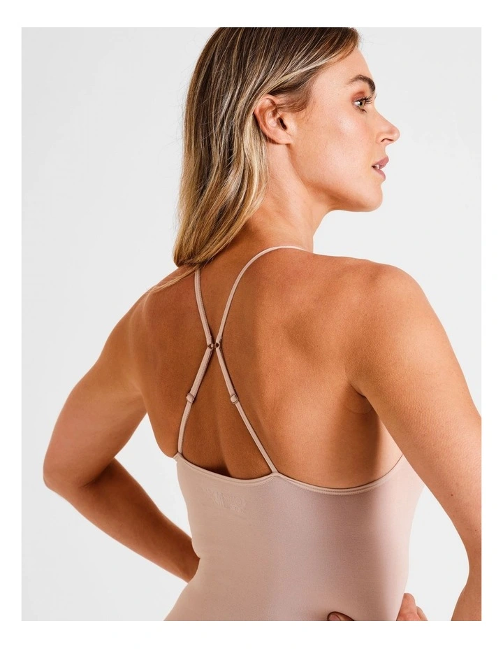 Seamless Bodysuit in Beige image 2