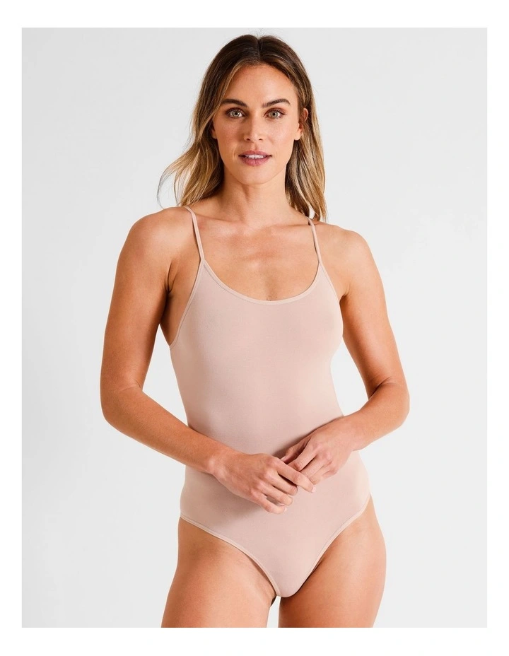 Seamless Bodysuit in Beige image 3