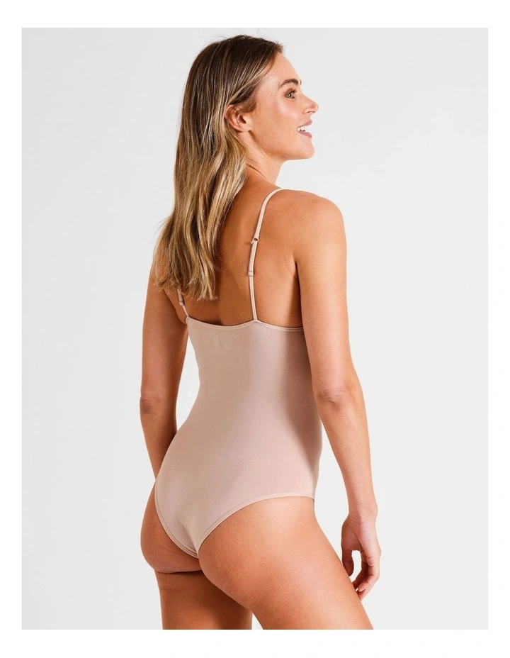 Seamless Bodysuit in Beige image 5