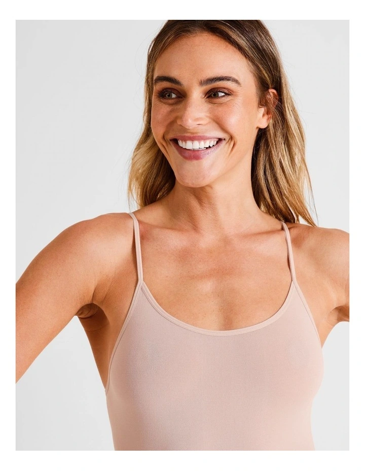 Seamless Bodysuit in Beige image 6