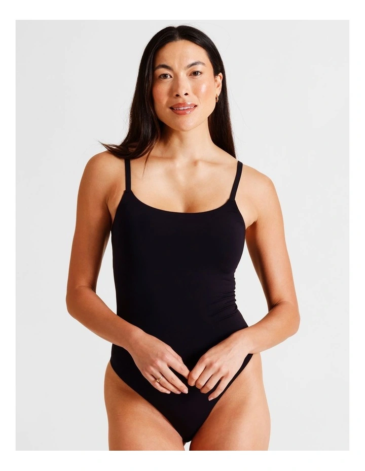 Soft Feel Bodysuit in Black image 2
