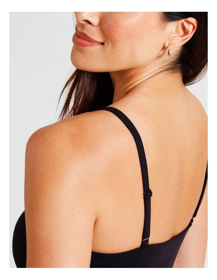 Soft Feel Bodysuit in Black image 4