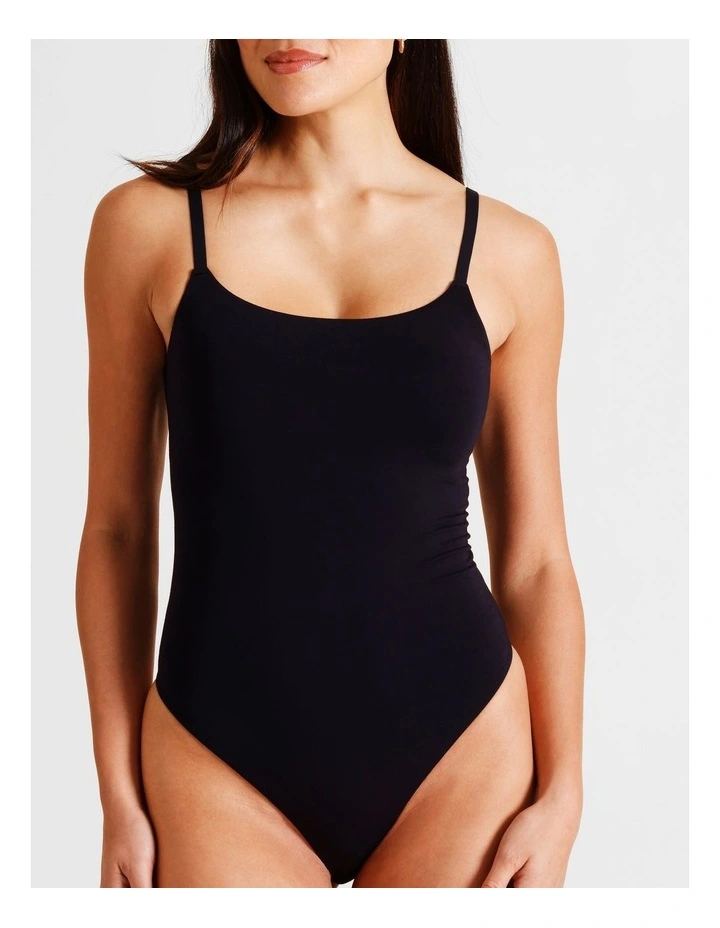Soft Feel Bodysuit in Black image 5