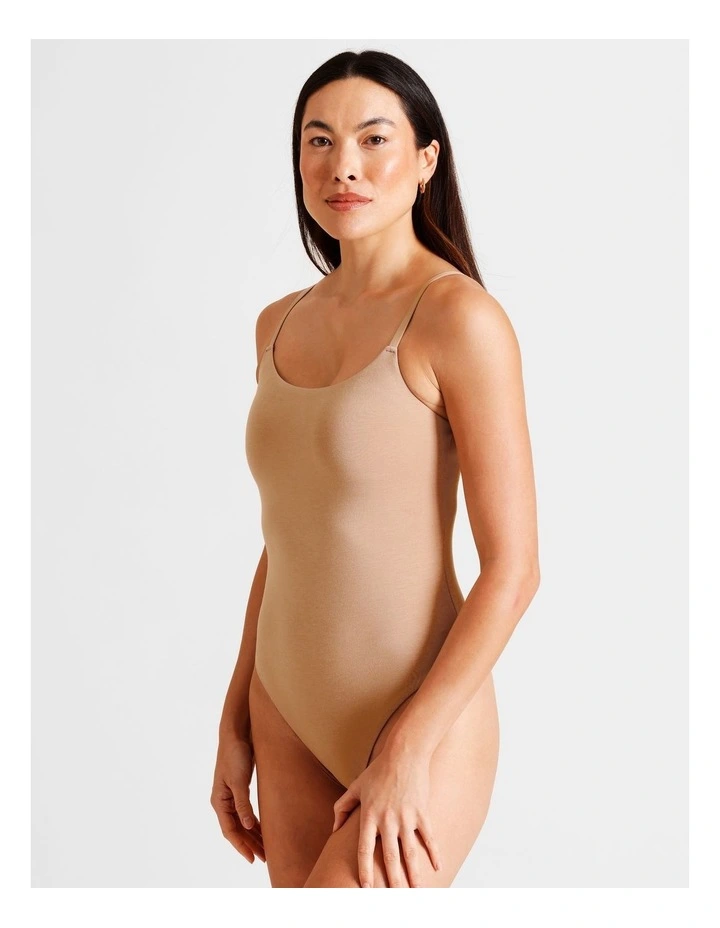 Soft Feel Bodysuit in Beige image 1