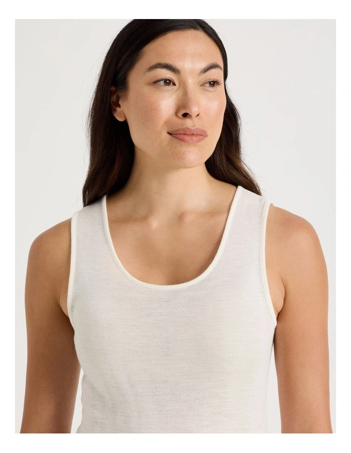 Body Layer Wool Bamboo Thermal Tank Top in Black image 2