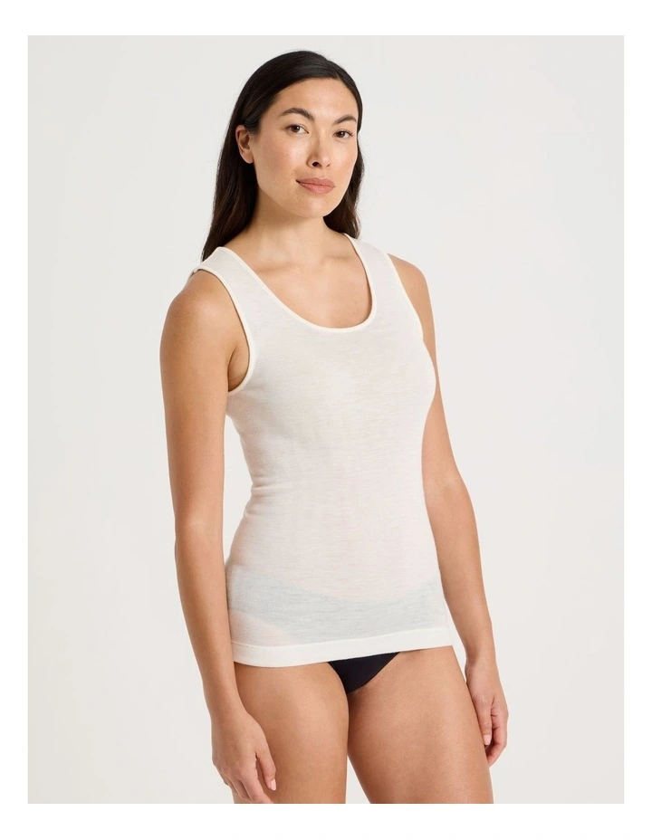 Body Layer Wool Bamboo Thermal Tank Top in Black image 4