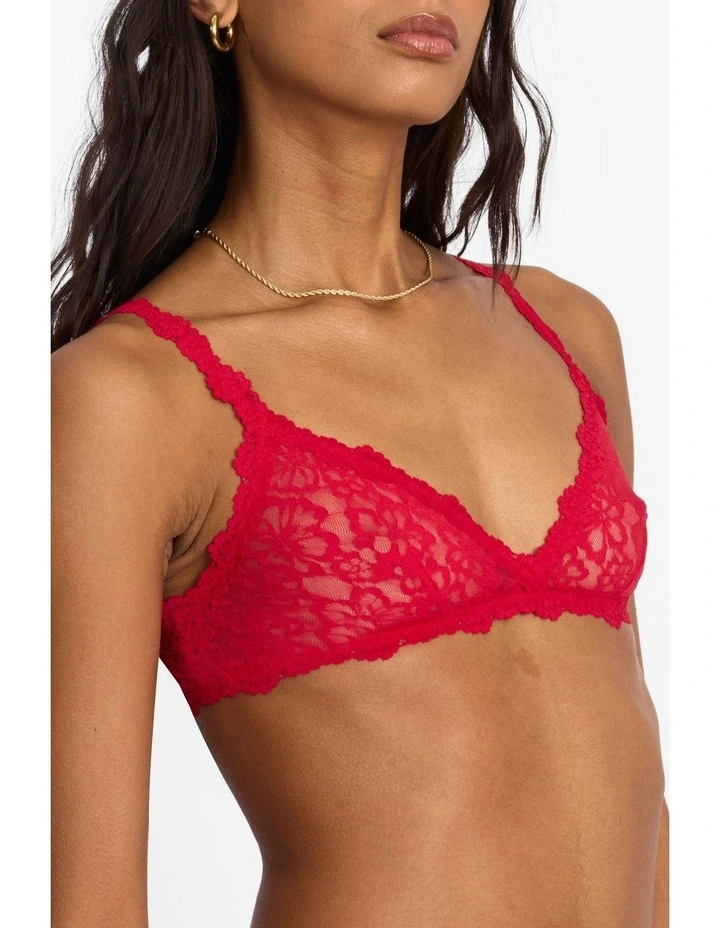 Icons Lace Triangle Bralette in Engine Room image 3