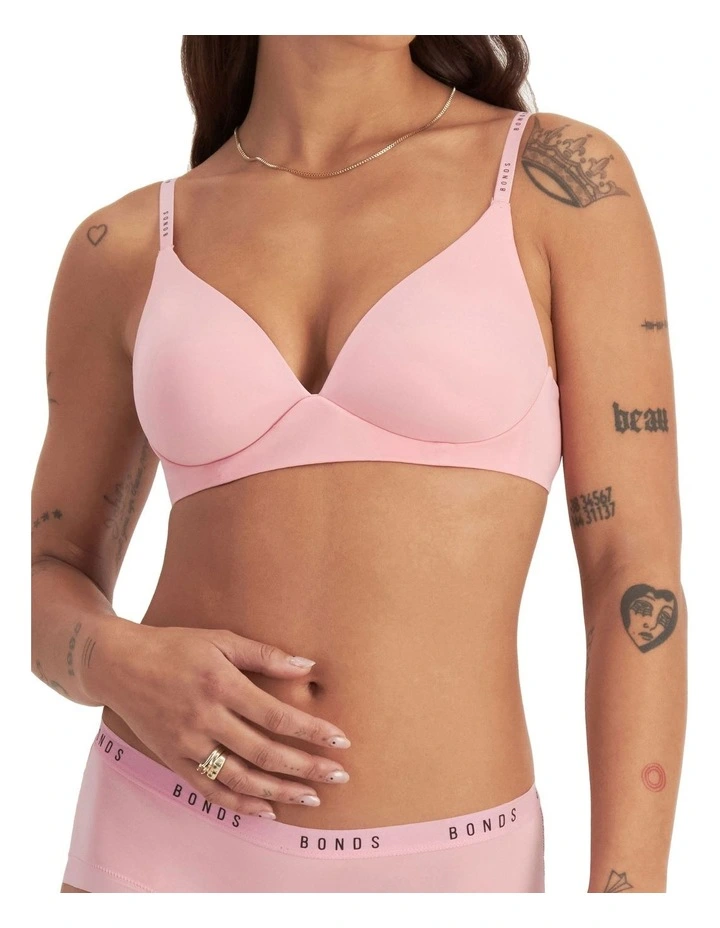 Invisi Wirefree Bra in Pink image 1