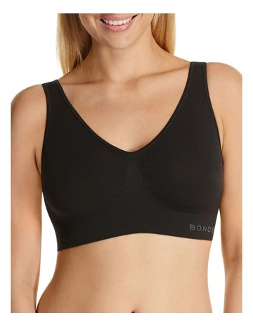 Seamless Comfy Crop Bra in Black