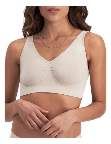 Seamless Comfy Crop Bra in Off White