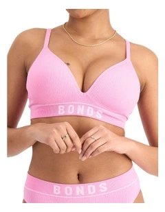Retro Rib Seamless Wirefree Bra in Blind Blossom