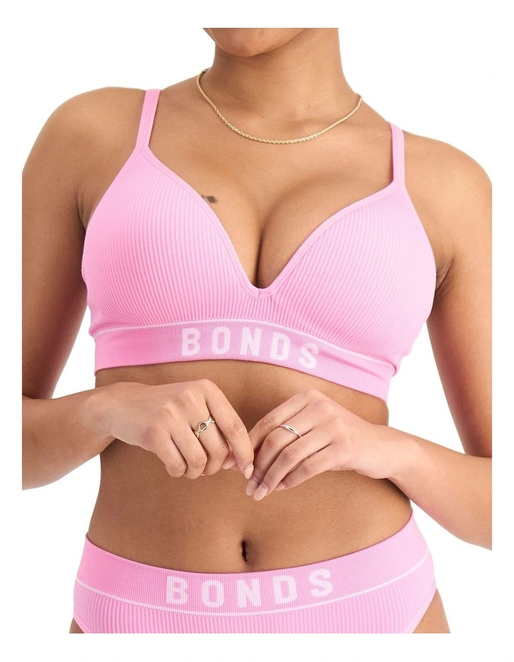 Retro Rib Seamless Wirefree Bra in Blind Blossom image 1