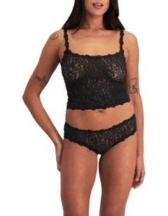 Icons Lace Cheeky Bikini in Black