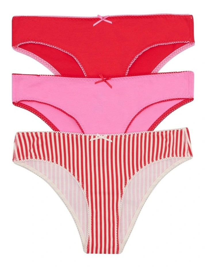 3PK Match Its Skimpy in Red image 1