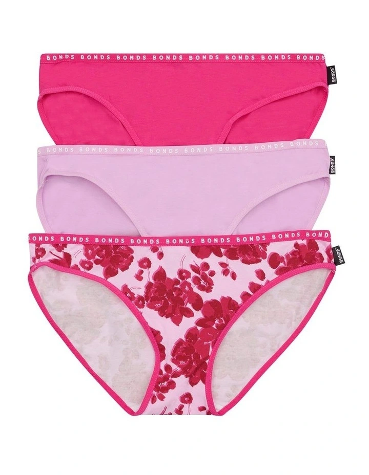 Hipster Bikini Brief 3 Pack in Multi image 1