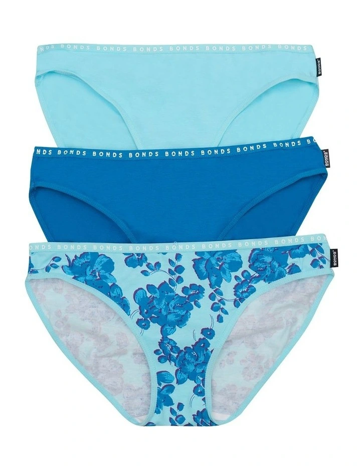 Hipster Bikini Brief 3 Pack in Blue image 1