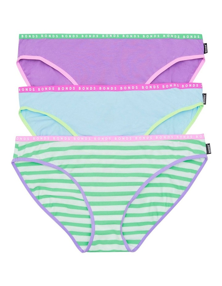 Hipster Bikini 3 Pack in Stripe Martian Assorted