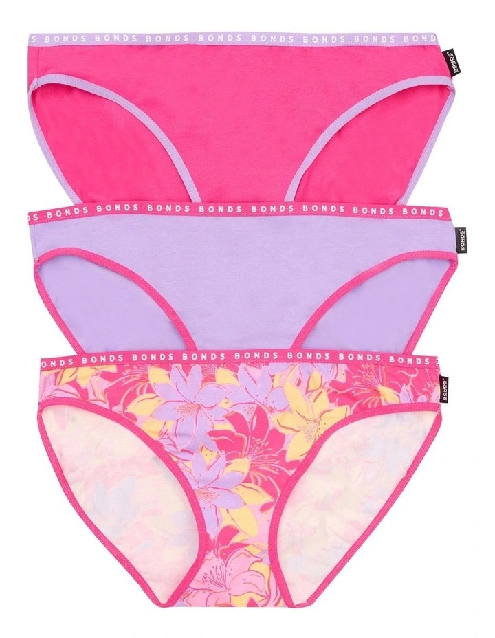 Hipster Bikini Brief 3 Pack in Multi image 1