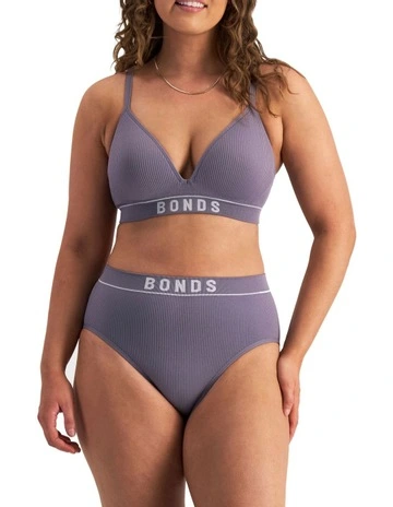 Retro Rib Seamless Hi Hi in Dove Slate