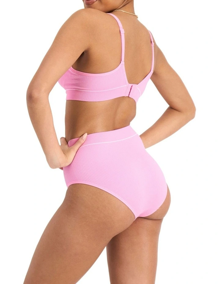 Retro Rib Seamless Hi Hi Undie in Blind Blossom image 2