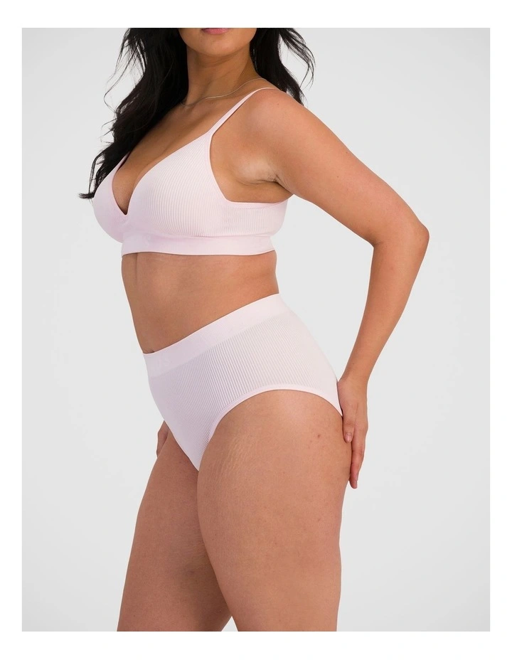 Retro Rib Seamless Hi Hi in Pink Peony image 3