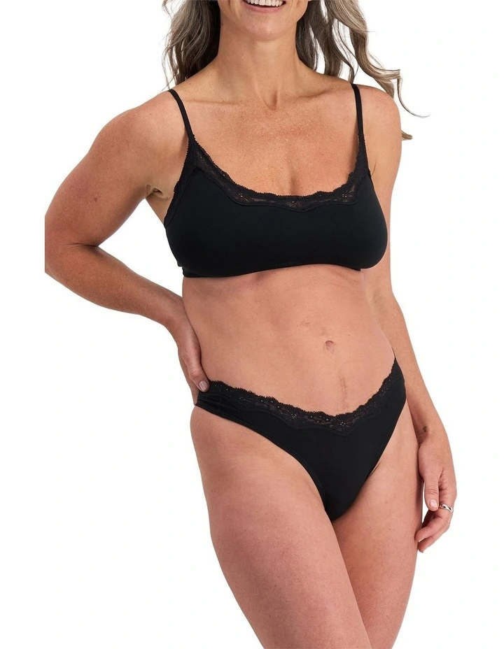 Bases Flex Lace Gee Brief in Black image 1