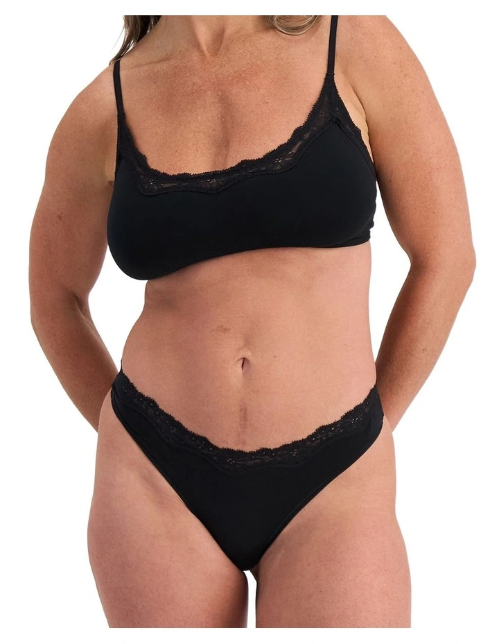 Bases Flex Lace Gee Brief in Black image 3