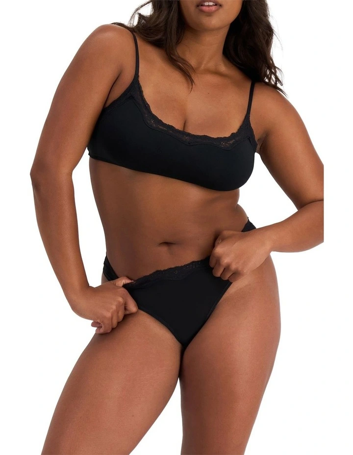 Bases Flex Lace Gee Brief in Black image 4