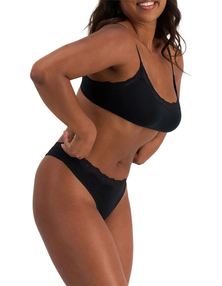 Bases Flex Lace Gee Brief in Black image 6