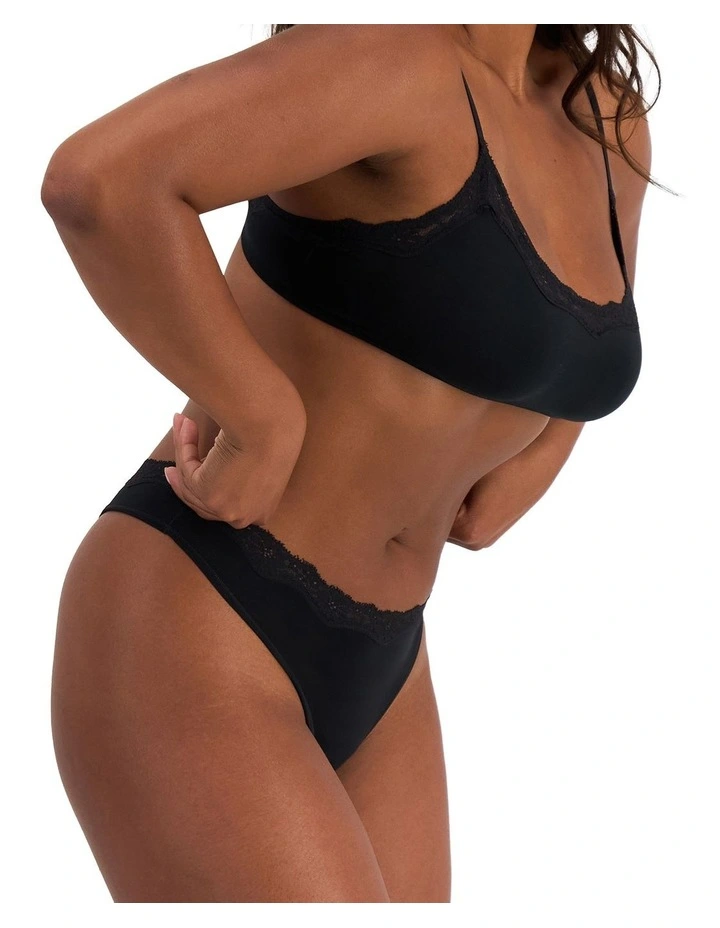 Bases Flex Lace Gee Brief in Black image 7