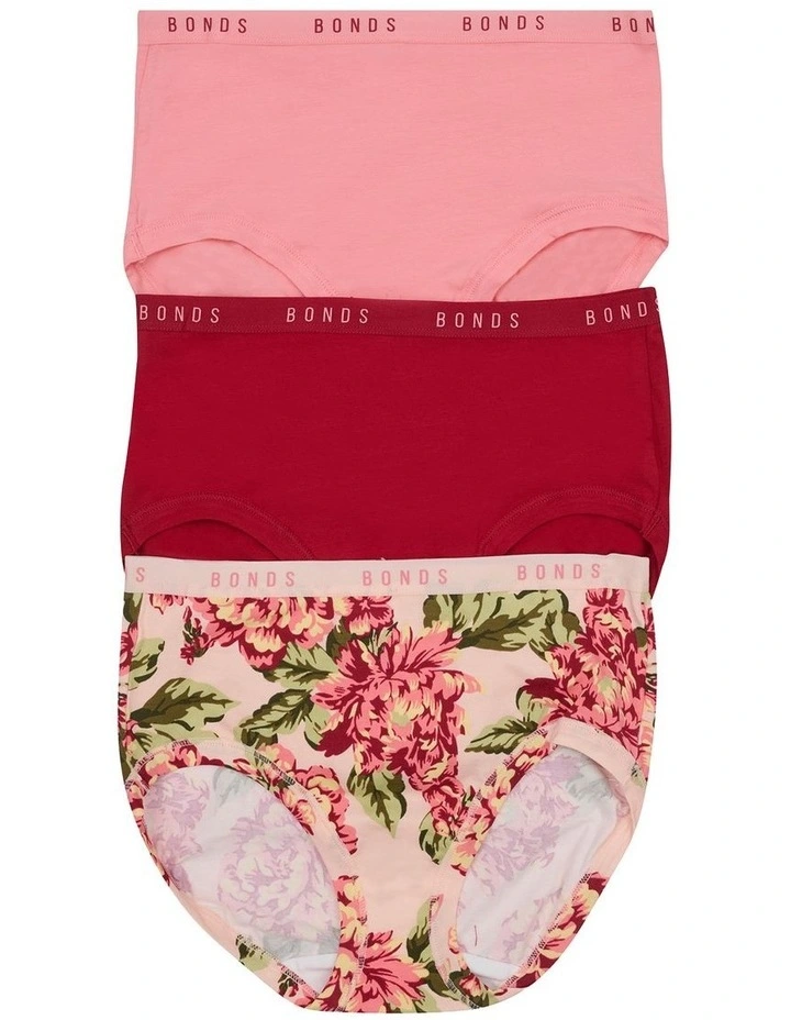 Cottontails Full Brief 3 Pack in Multi image 1