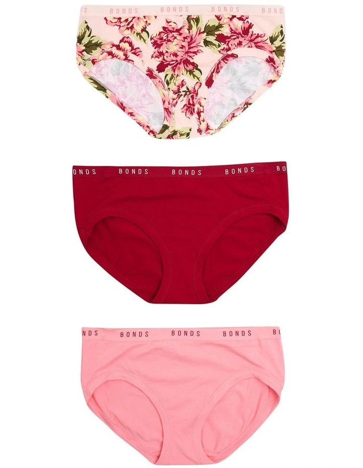 Cottontails Midi Briefs 3 Pack in Multi image 1