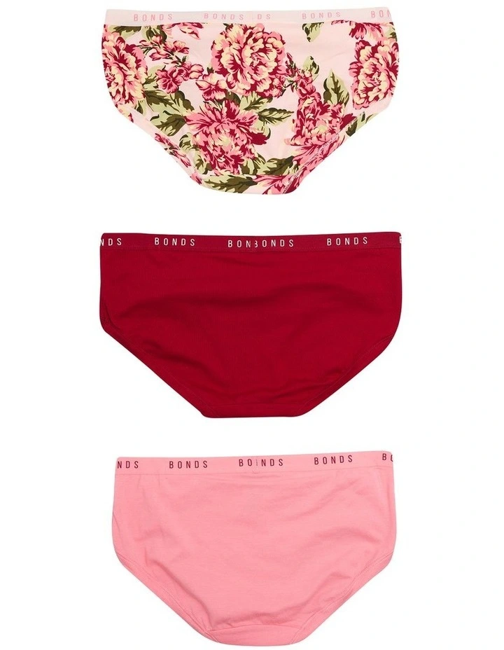 Cottontails Midi Briefs 3 Pack in Multi image 2