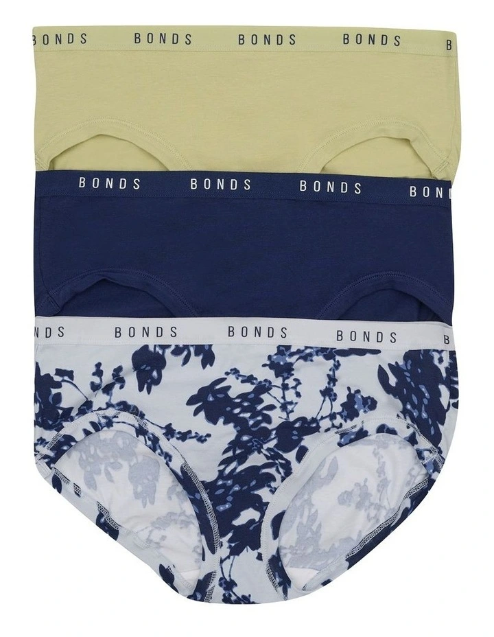 Cottontails Midi Briefs 3 Pack in Multi image 1