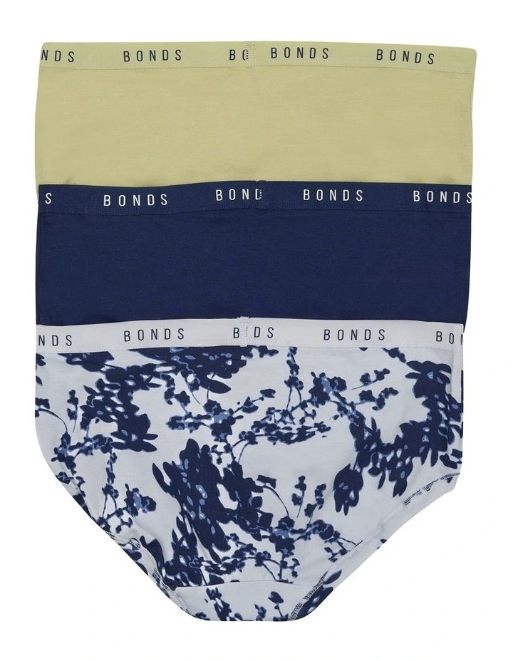 Cottontails Midi Briefs 3 Pack in Multi image 2