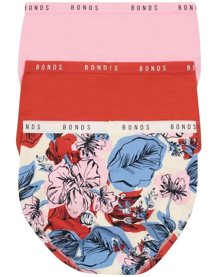 Cottontails Full Brief 3 Pack in Multi image 2