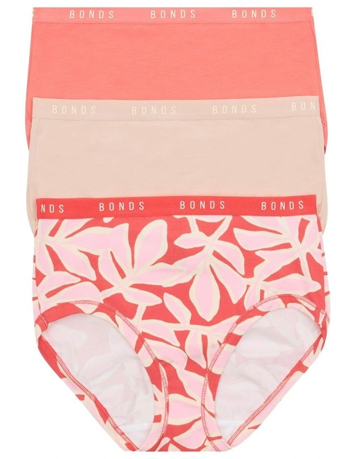 Cottontails Full Brief 3 Pack in Multi image 1