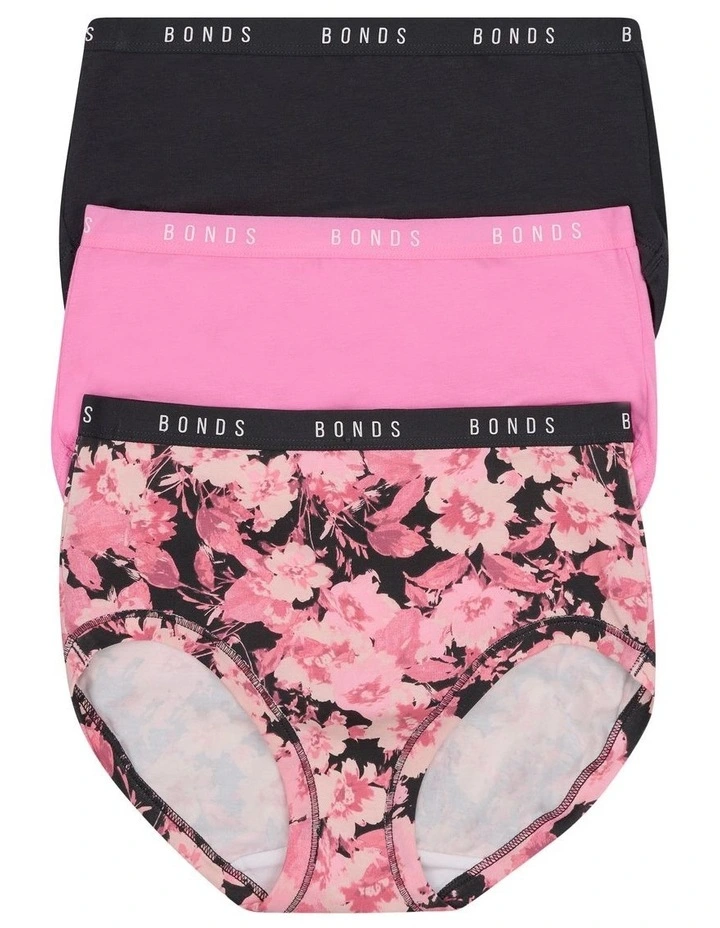 Cottontails Full Brief 3 Pack in Multi image 1