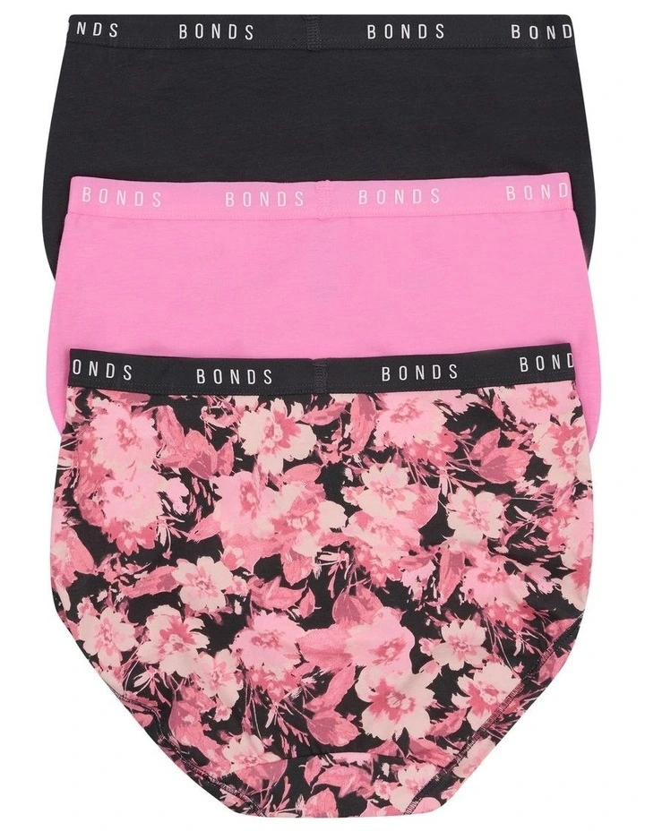Cottontails Full Brief 3 Pack in Multi image 2