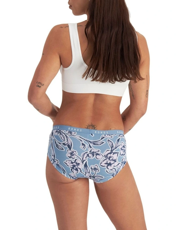 Cottontails Midi Brief 3 Pack in Blue image 2