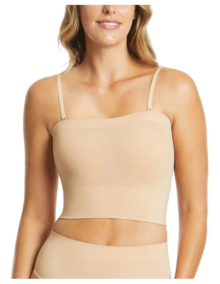 Powerlite Longline Bandeau in Rose Beige image 1