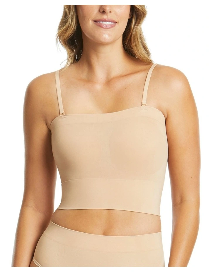 Powerlite Longline Bandeau in Rose Beige image 1