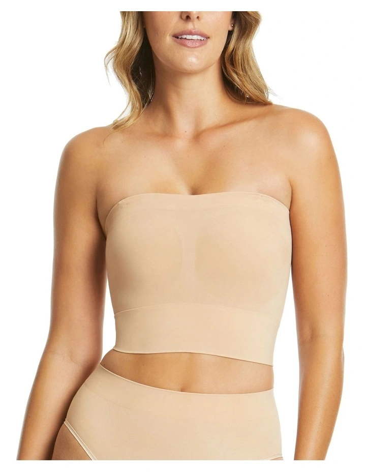 Powerlite Longline Bandeau in Rose Beige image 4