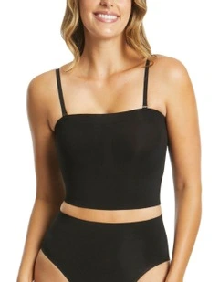 Powerlite Longline Bandeau in Black