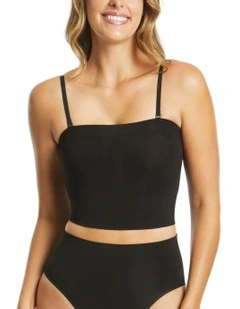 Powerlite Longline Bandeau in Black